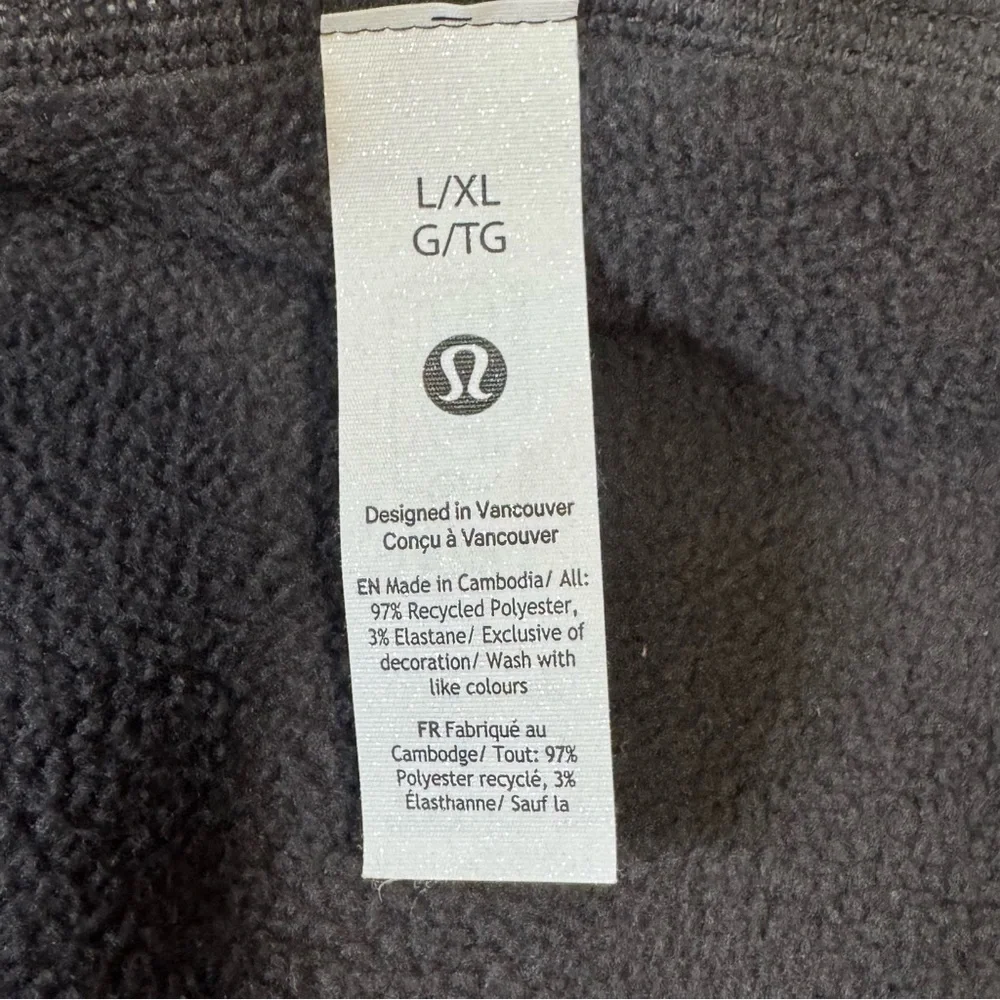 Lululemon Men’s Fleece Beanie - Black / Dark Grey - Size L/XL - Picture 5 of 6